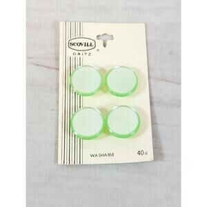 Vintage Scovill Buttons 3/4" Green COL. L. GREEN Scovill Dritz 61010 NEW